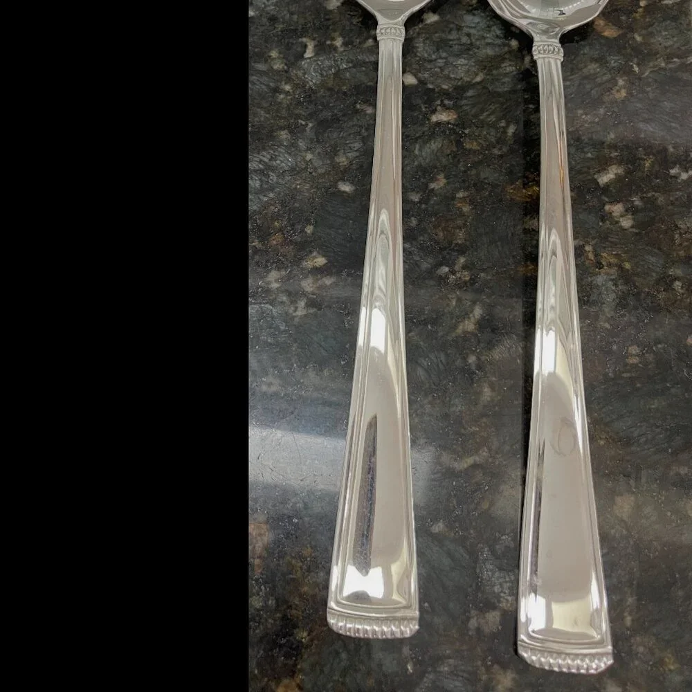 Reed & Barton Silver Flatware 2 pc Salad Serving set Bucks County